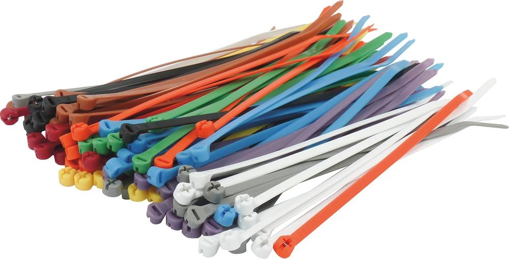 Collier nylon Tyrap Multicolore - 4,8x186mm - Lot de 100 - Réf.16909